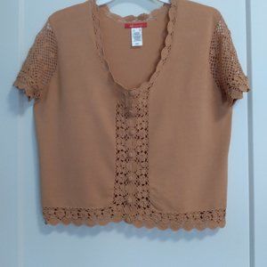 One of a kind top with embroidered accents